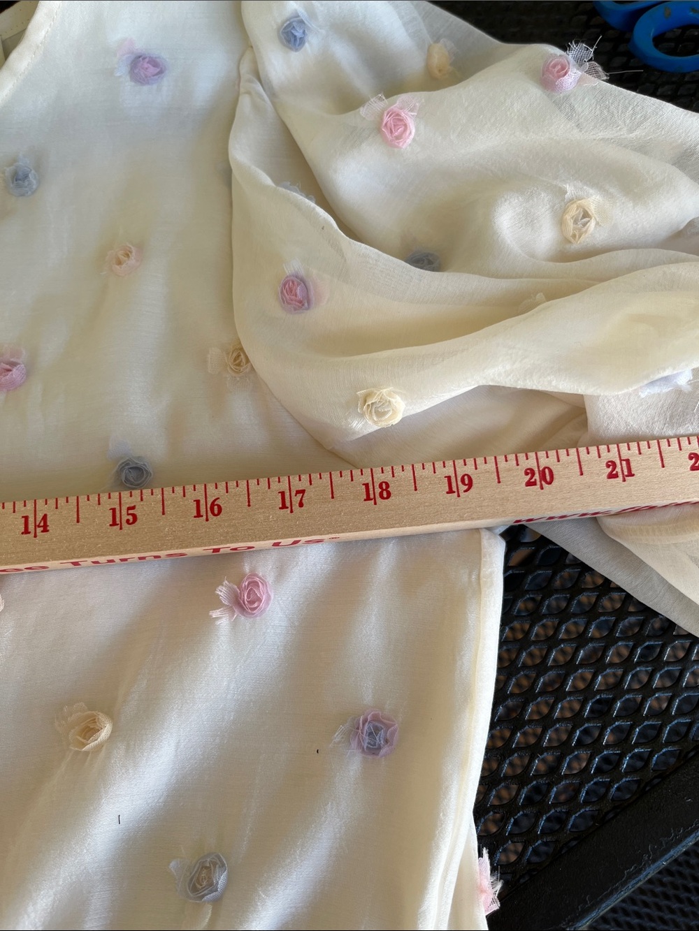 entro Cream Tiered Mini Dress with Pastel Polka Dots - Picture 9 of 12